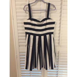 Never been worn, LOFT striped pleated dress